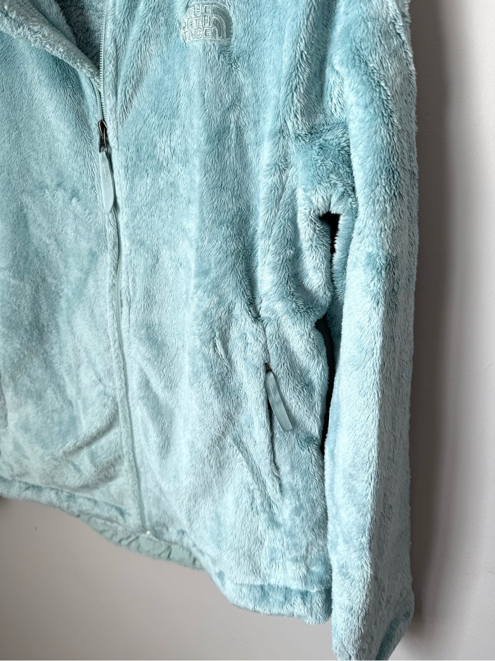 The North Face Women's Osito Cozy Silken Raschel Fleece Jacket - Light Teal - Picture 3 of 4